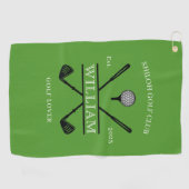 Golf Lover Cross Club Groen Golfhanddoek (Horizontaal)
