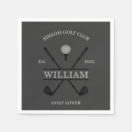 Golf Lover Cross Club Papier Servet (Voorkant)