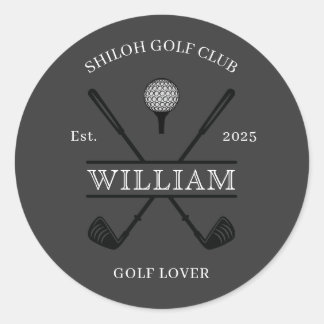 Golf Lover Cross Club Ronde Sticker