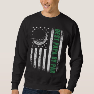 Golf Lover Gift USA Amerikaanse vlag Best Papa By Trui