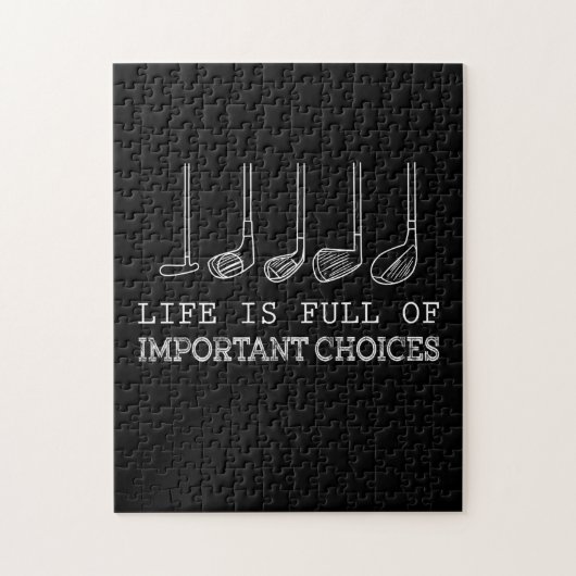 Golf Lover | Het leven is vol belangrijke keuzes Legpuzzel (Verticaal)