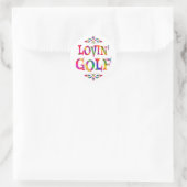 Golf Lover Ronde Sticker (Tas)