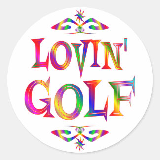 Golf Lover Ronde Sticker