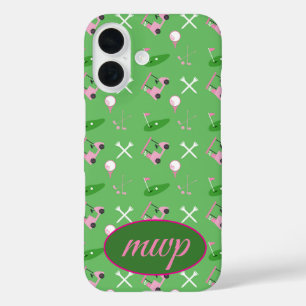 Golf Lover's iPhone Case - Aangepaste Monogram & W