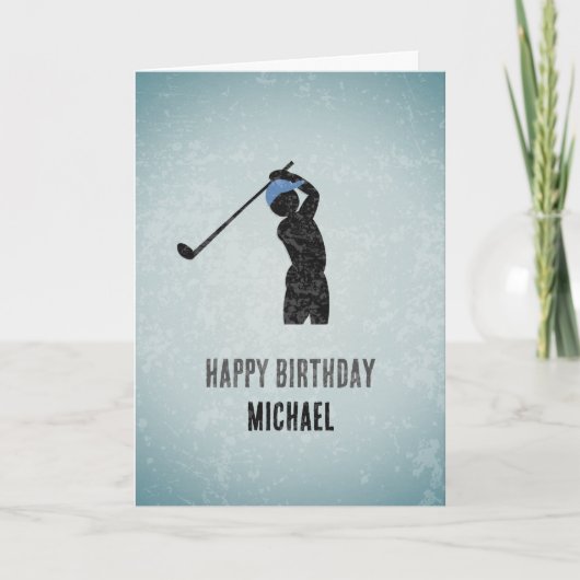 Golf Loving Guy - Golfer Thema voor de verjaardag Kaart (Voorkant)