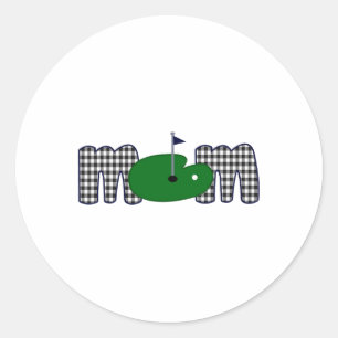 Golf Ma Life Birthday Family Matching Mama Ronde Sticker