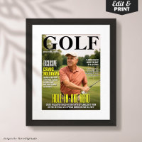 Golf Magazine Hoesje, Fun Golf Gift voor Hole in O