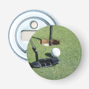 Golf Making Par, Magnetic Bottle Opener. Button Flesopener
