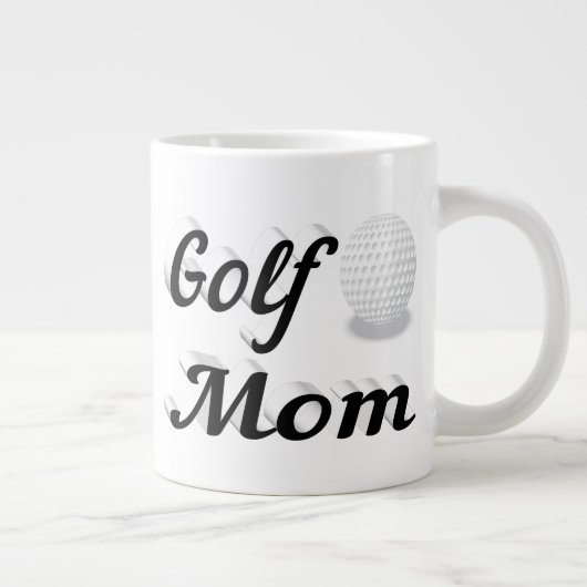Golf Maman demi-texte Géant Café Mug (Droite)