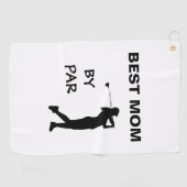 Golf mammie Golfer pun Moederdag Beste moeder met  Golfhanddoek (Horizontaal)