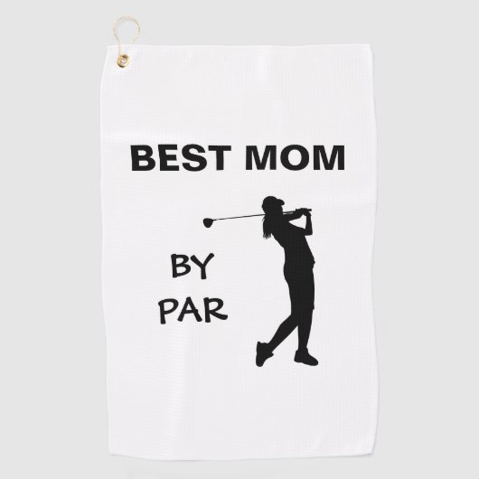 Golf mammie Golfer pun Moederdag Beste moeder met  Golfhanddoek (Voorkant)