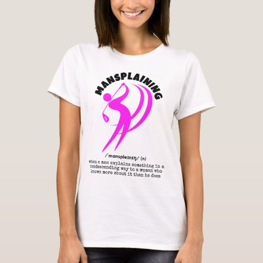 Golf MANSPLAINING Grappig T-shirt (Voorkant)