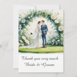 Golf Mariage Carte de remerciements pour Golfer aq