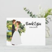 Golf Mariage Carte de remerciements pour Golfer aq (Debout devant)