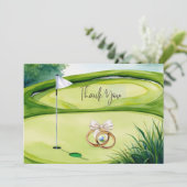 Golf Mariage Carte de remerciements pour Golfer aq (Debout devant)