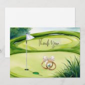 Golf Mariage Carte de remerciements pour Golfer aq (Devant / Derrière)