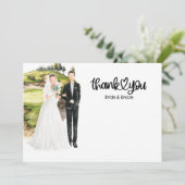 Golf Mariage Carte de remerciements pour Golfer aq (Debout devant)