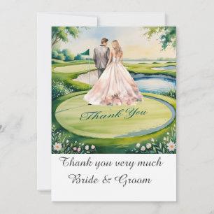 Golf Mariage Carte de remerciements pour Golfer aq