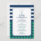 Golf Mariage Couples Douche Invitation (Devant)