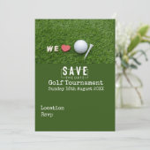 Golf Mariage Enregistrer la date Invitation Carte  (Debout devant)