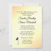 Golf Mariage thème Invitations Jaunes (Devant)