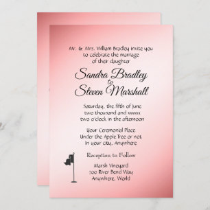 Golf Mariage thème Pink Invitations