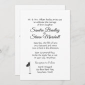 Golf Mariage thème White Invitations (Devant / Derrière)