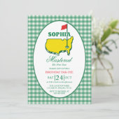 Golf Mastered Birthday Par-tee Invitation (Debout devant)