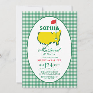 Golf Mastered Birthday Par-tee Invitation Kaart