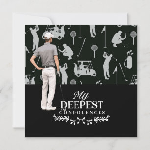 Golf medelijden met je verlies aan condoleances kaart