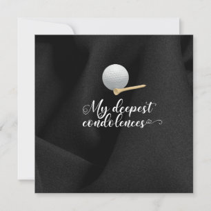Golf medelijden met je verlies aan condoleances kaart