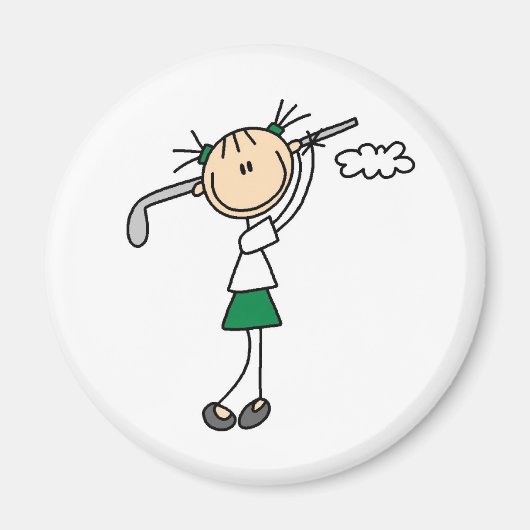 Golf meisje magneet (Voorkant)