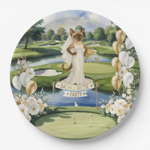 GOLF Meisjesuitje voor kattenliefhebber golfer Papieren Bordje