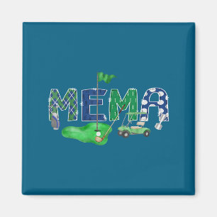 Golf Mema Hole One 1ste Grafische Kunst Magneet
