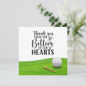 Golf merci beaucoup pour la balle de golf sur vert (Debout devant)