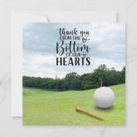 Golf merci beaucoup pour la balle de golf sur vert