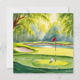 Golf merci mot sur mettre vert