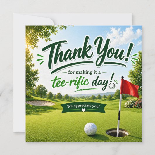 Golf Merci pour cette journée formidable (Devant)