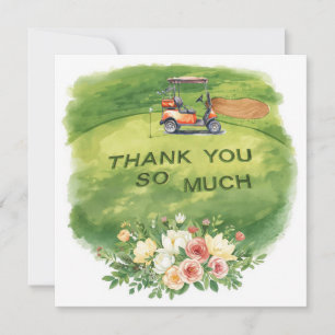 Golf merci texte pour golfer avec Fleurs