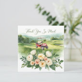 Golf merci texte pour golfer avec Fleurs (Debout devant)