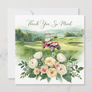 Golf merci texte pour golfer avec Fleurs