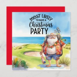 Golf Merry Kerstmis met de kerstman die golfer spe