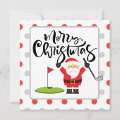 Golf Merry Kerstmis met de kerstman die golfer spe (Voorkant)