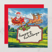 Golf Merry Kerstmis met kerstman (Voorkant / Achterkant)