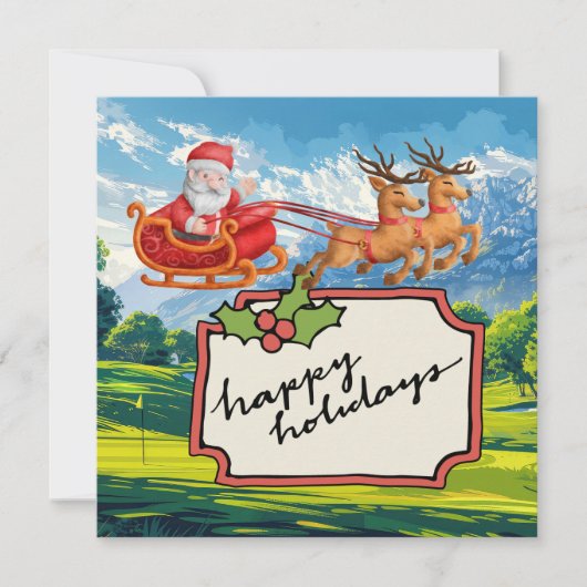 Golf Merry Kerstmis met kerstman (Voorkant)