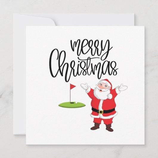 Golf Merry Kerstmis met kerstman (Voorkant)