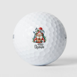 Golf Merry Kerstmis met kerstman Golfballen
