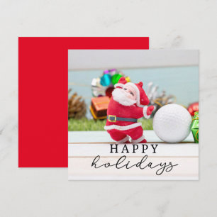 Golf Merry Kerstmis met kerstman Kaart