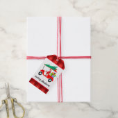 Golf Merry Kerstmis met Santa-golfkar Cadeaulabel (Met Touw)