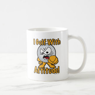 Golf met Attitude Cartoon Golf Ball Koffiemok